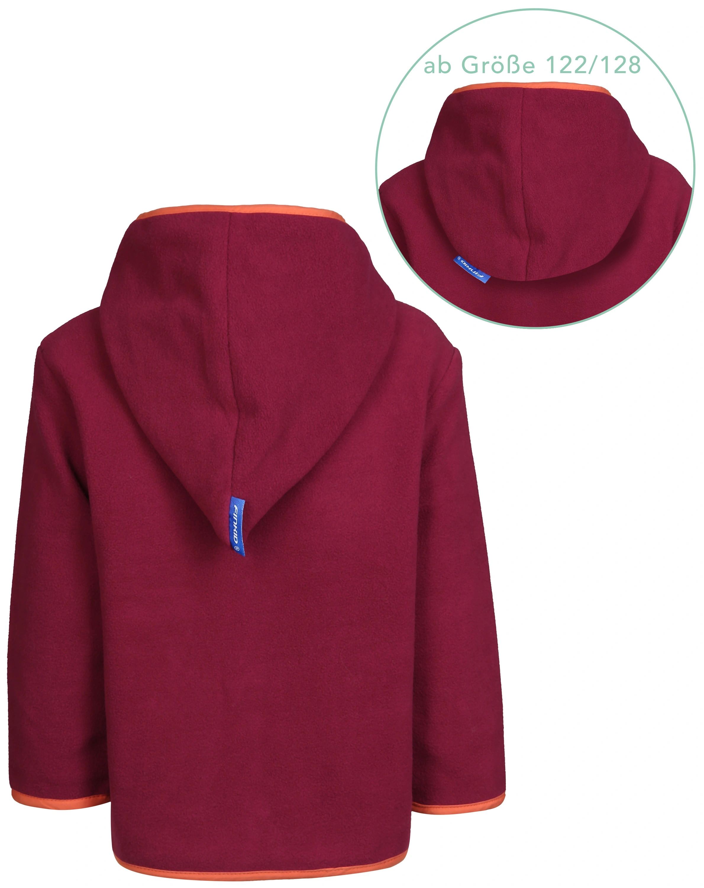 Fleecejacke TONTTU in beet red/fox