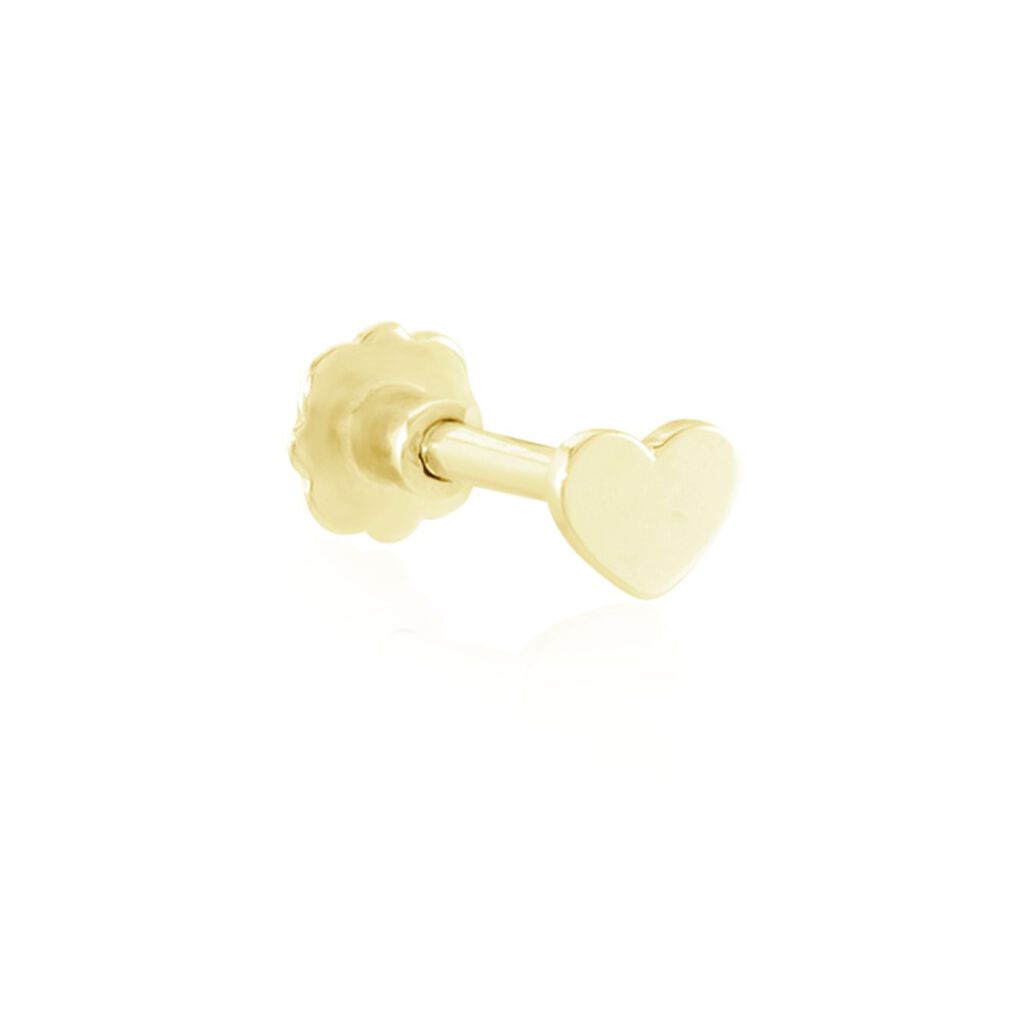 Piercing D'oreille Or Jaune Albie Cœur