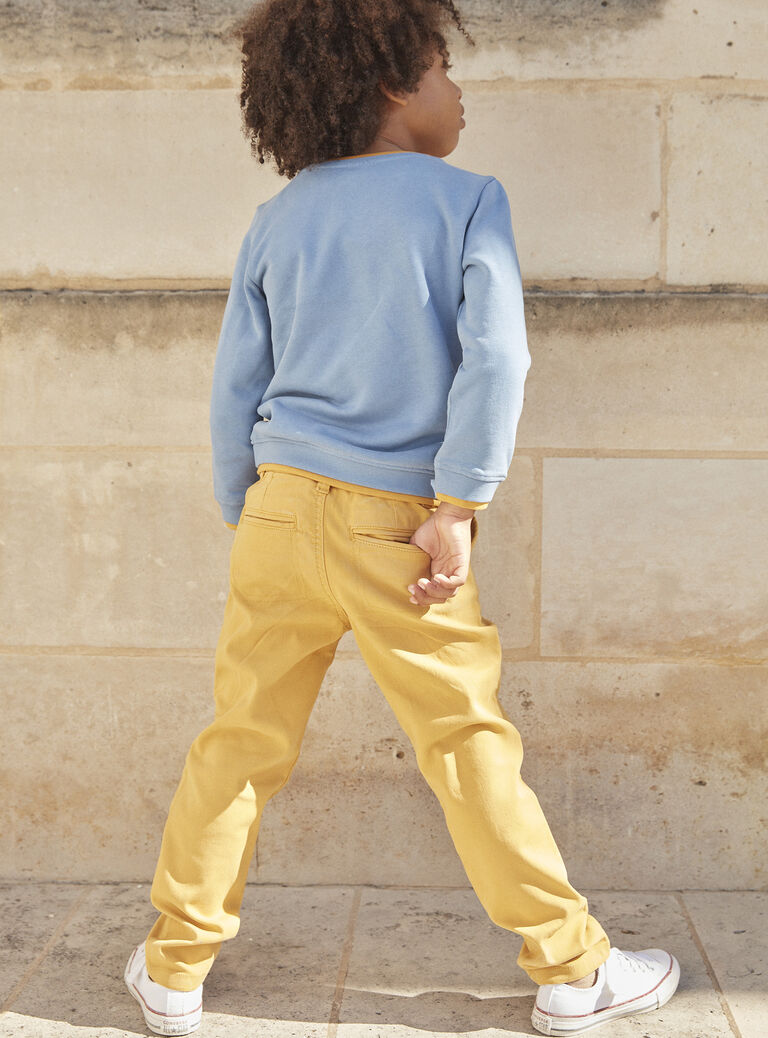 Pantalon droit jaune