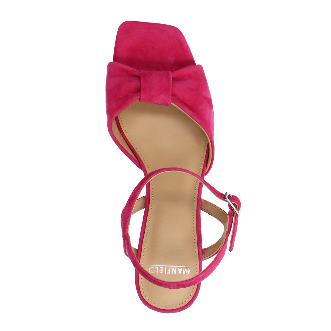 Roze suède sandalen met hak