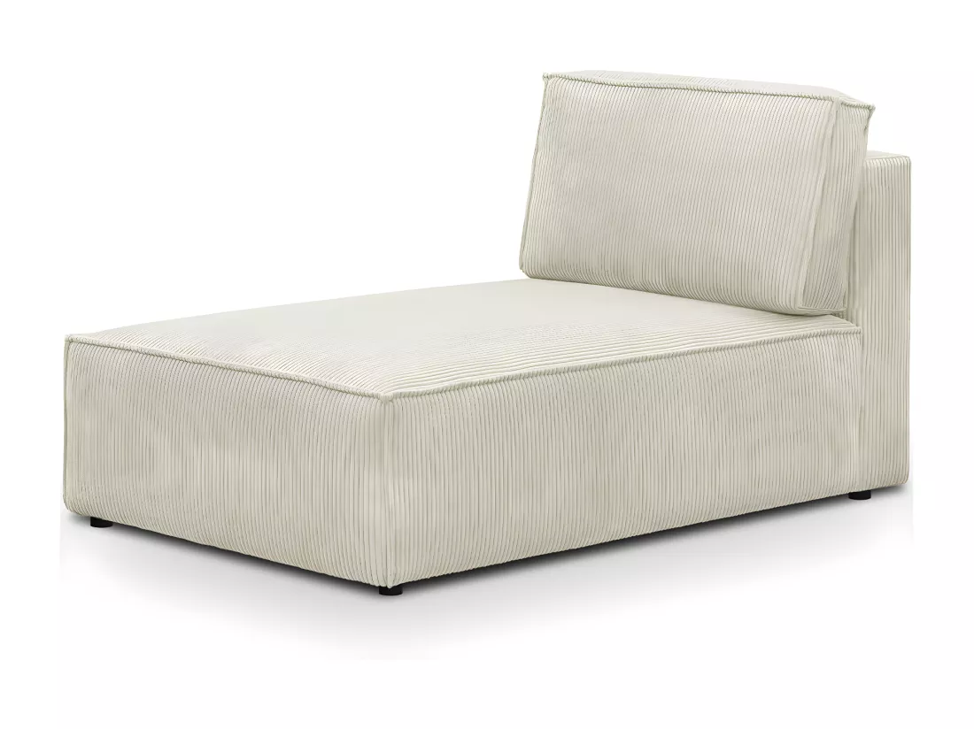 Méridienne modulable en velours côtelé beige - Harper Mod