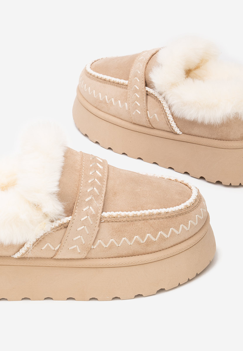 Bottines à plateforme beige Cirelia