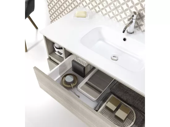 Ensemble salle de bain 4 pièces ANTARES chêne miel