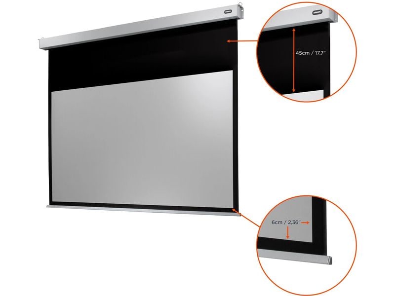 Celexon Motorleinwand Pro Plus 280x175 cm 16:10 Leinwand für Heimkino und Präsentationen