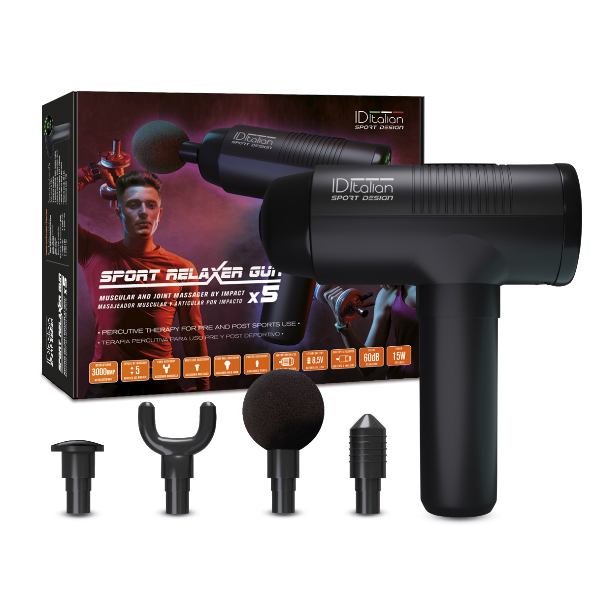 Italian Design Super Relaxer Gun Massager