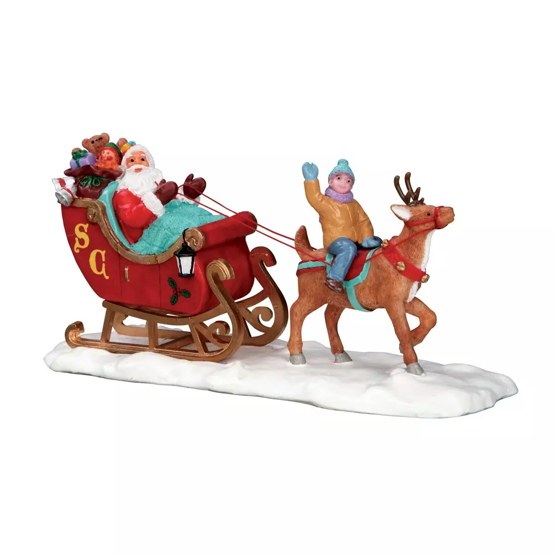 Personnages Lemax Le traîneau du Père Noël