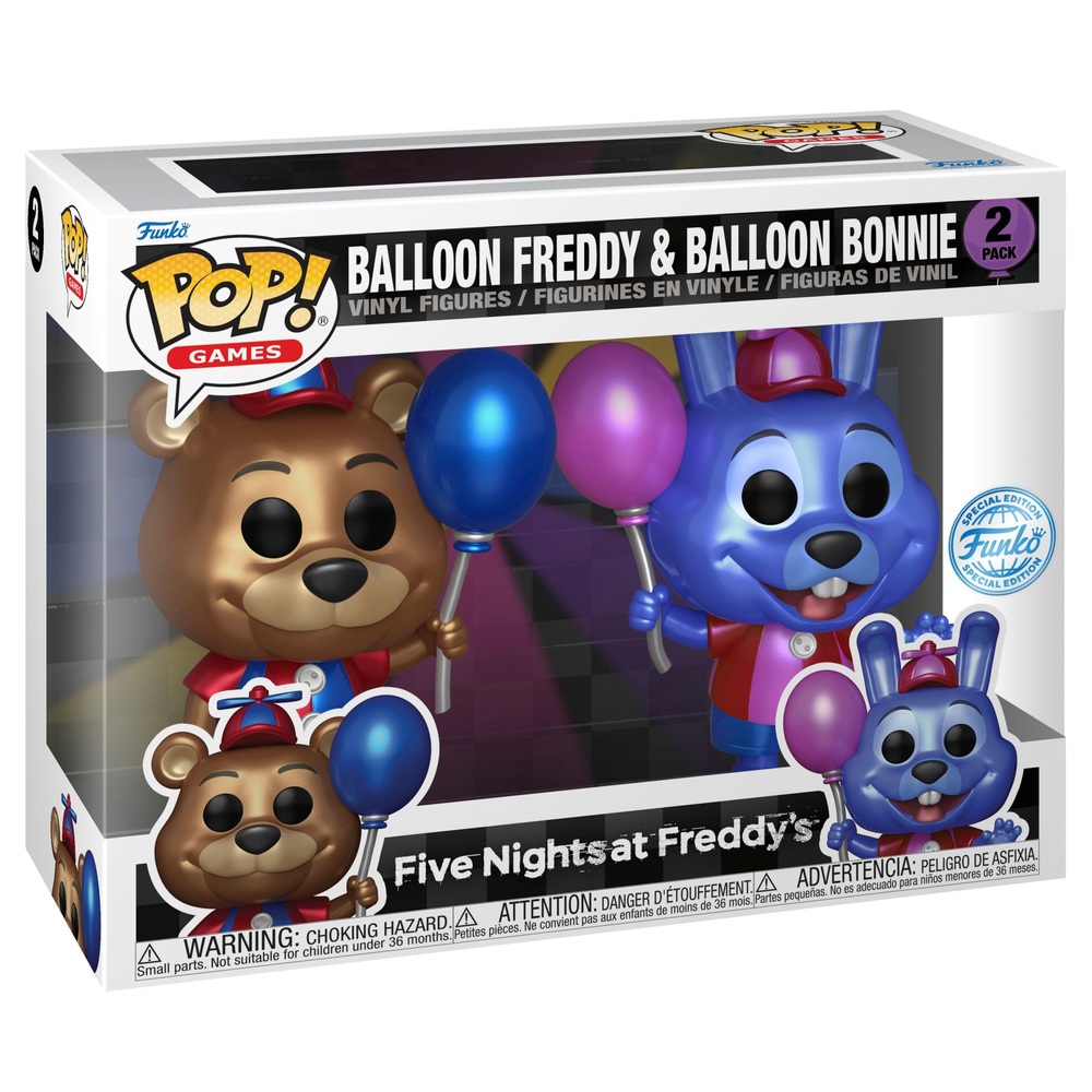 POP! Vinyl: Five Nights at Freddy's - Balloon Freddy und Bonnie 2er-Pack.