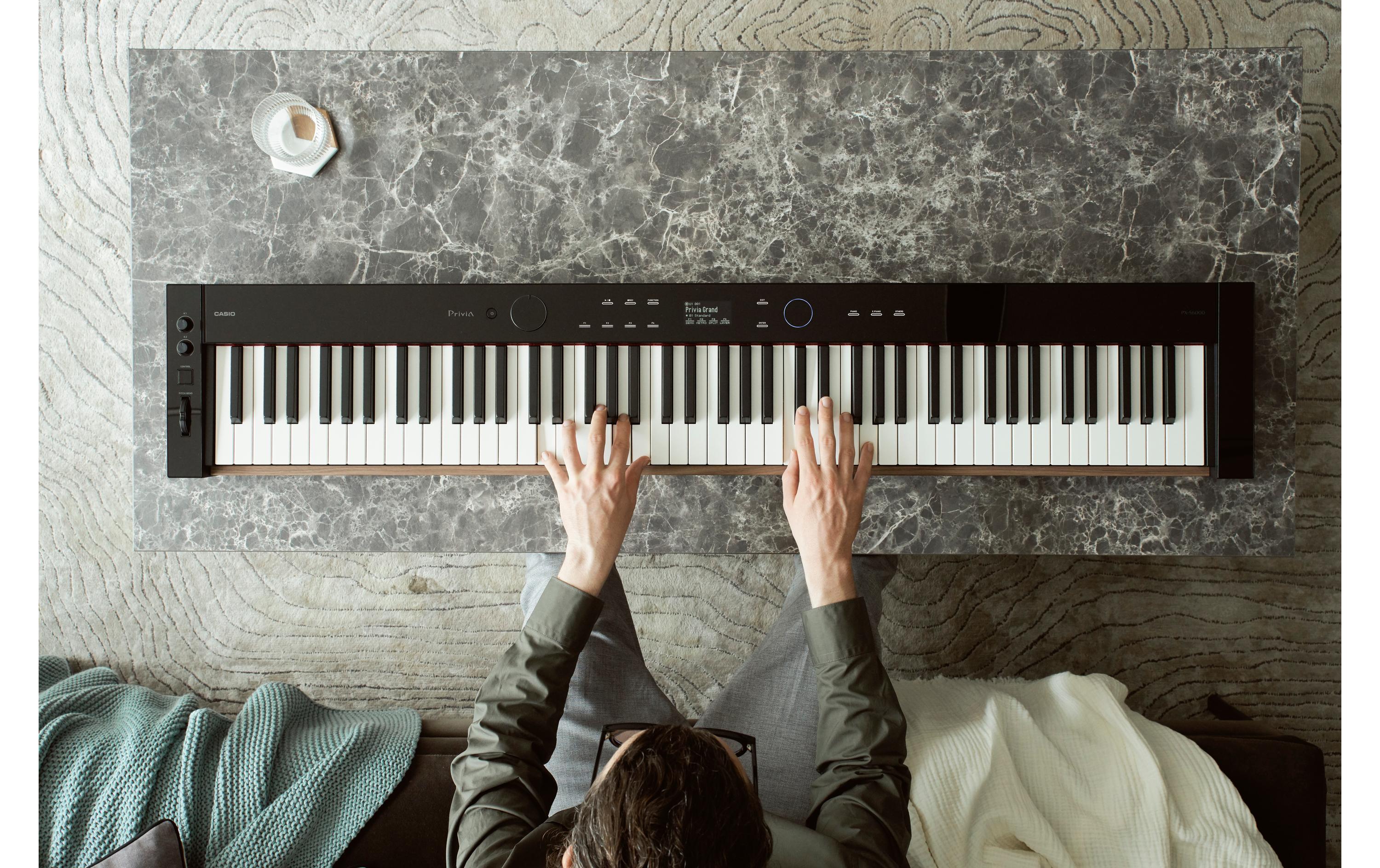 E-Piano Privia PX-S6000 – Schwarz<br>Digitalpiano mit dem authentischen Anschlag eines Flügels, innovativer Klangtechnologie und stilvollem Gehäuse mit Holzdekor