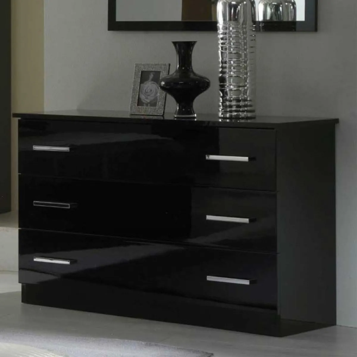 Commode Dansmamaison Arezzo - Noir Brillant
