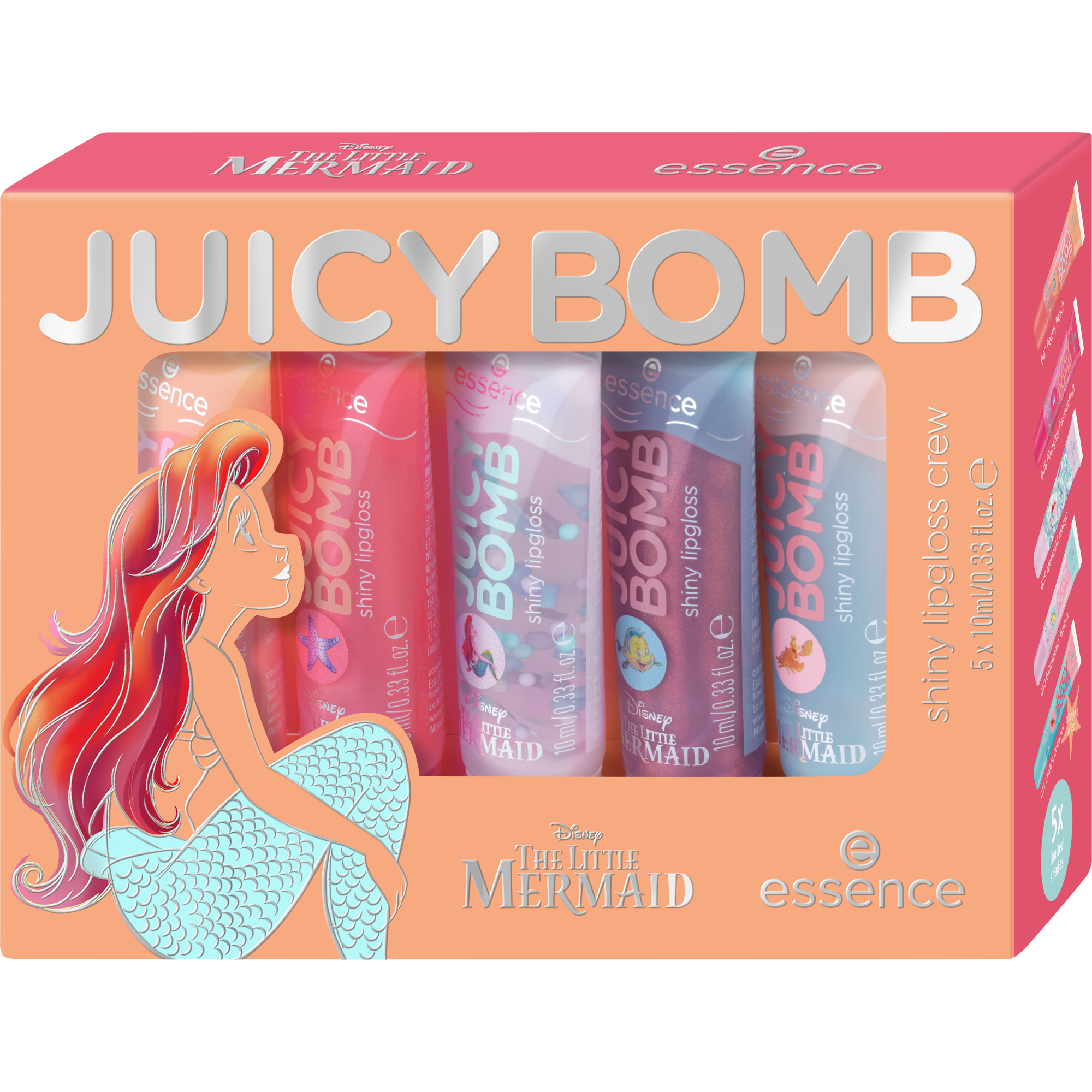 Disney THE LITTLE MERMAID JUICY BOMB shiny lipgloss crew