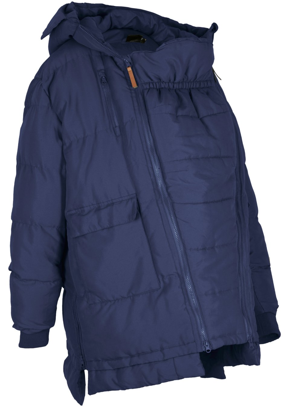 Veste d'hiver de grossesse avec capuche en polyester recyclé avec fonction portage