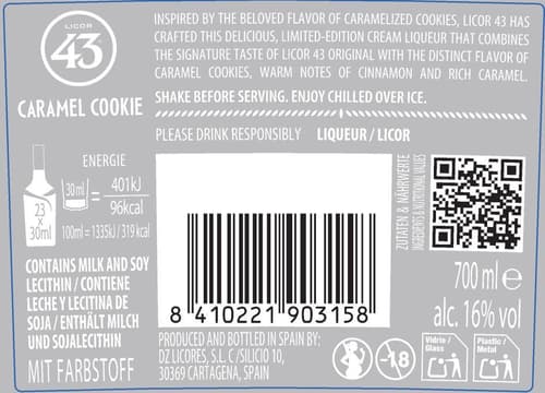 Licor 43  CARAMEL COOKIE 0,7l 16%