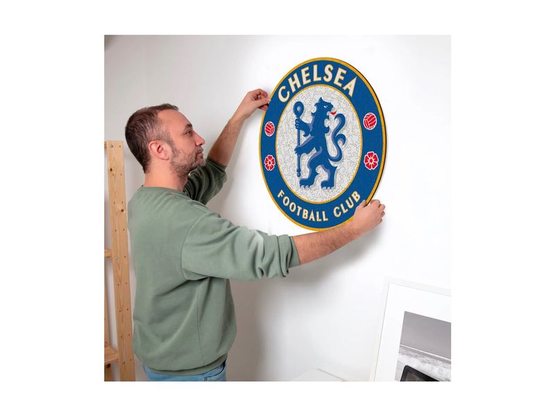 Iconic Puzzle Chelsea FC Logo Offiziell lizenziertes Holzpuzzle, Grösse M