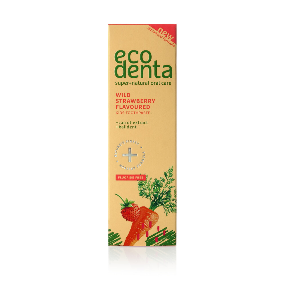 Ecodenta Tandpasta Kids Wilde Aardbei met Wortel & Kalident75 ml