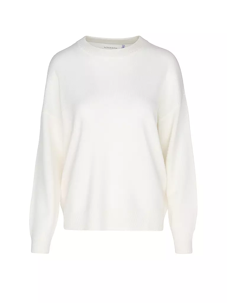 LES TRICOTS DE LEA Kaschmirpullover MAPOUPETTE weiss