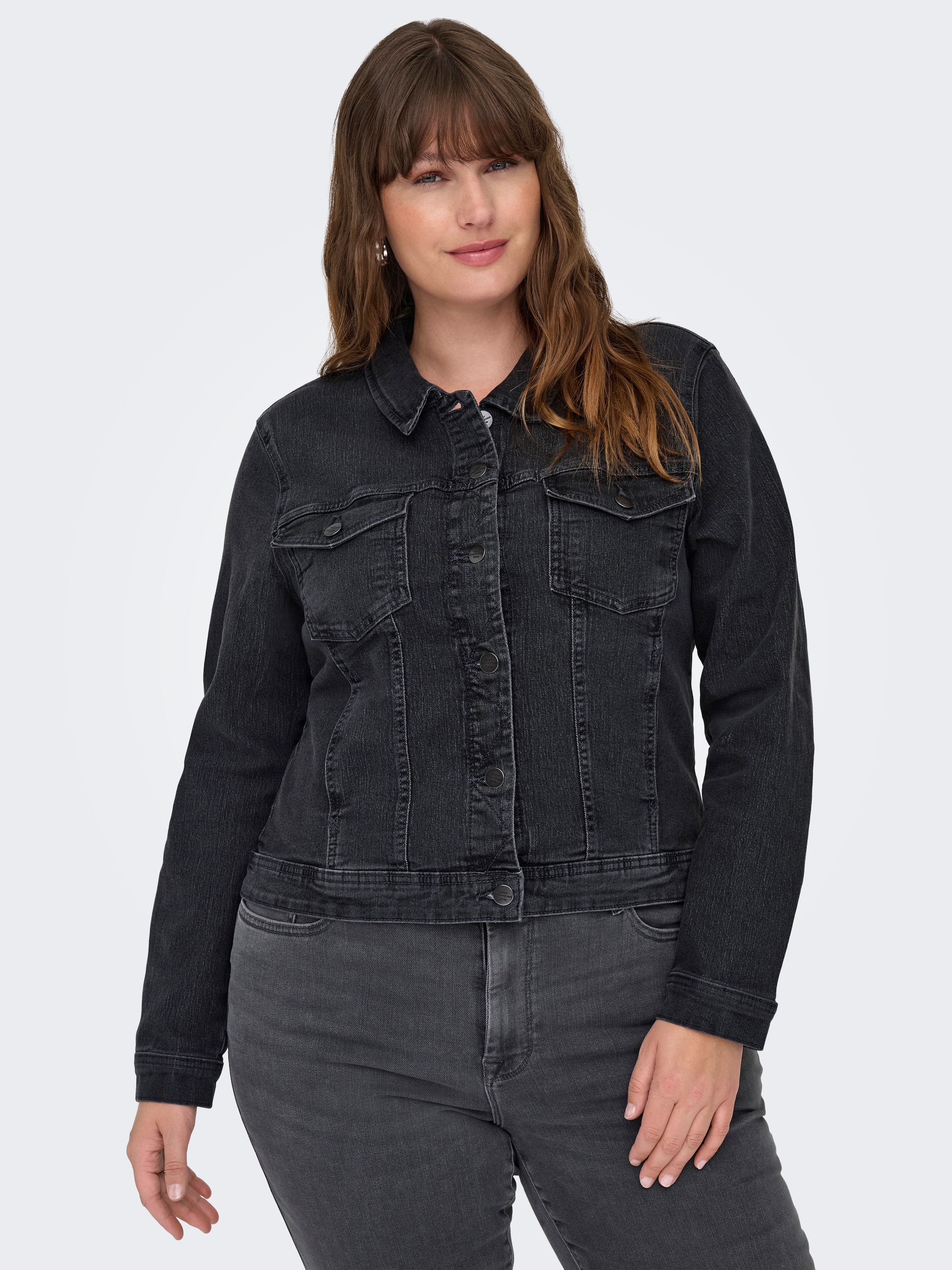 ONLY CARMAKOMA Jeansjacke »CARWESPA LS DGD JACKET DNM«