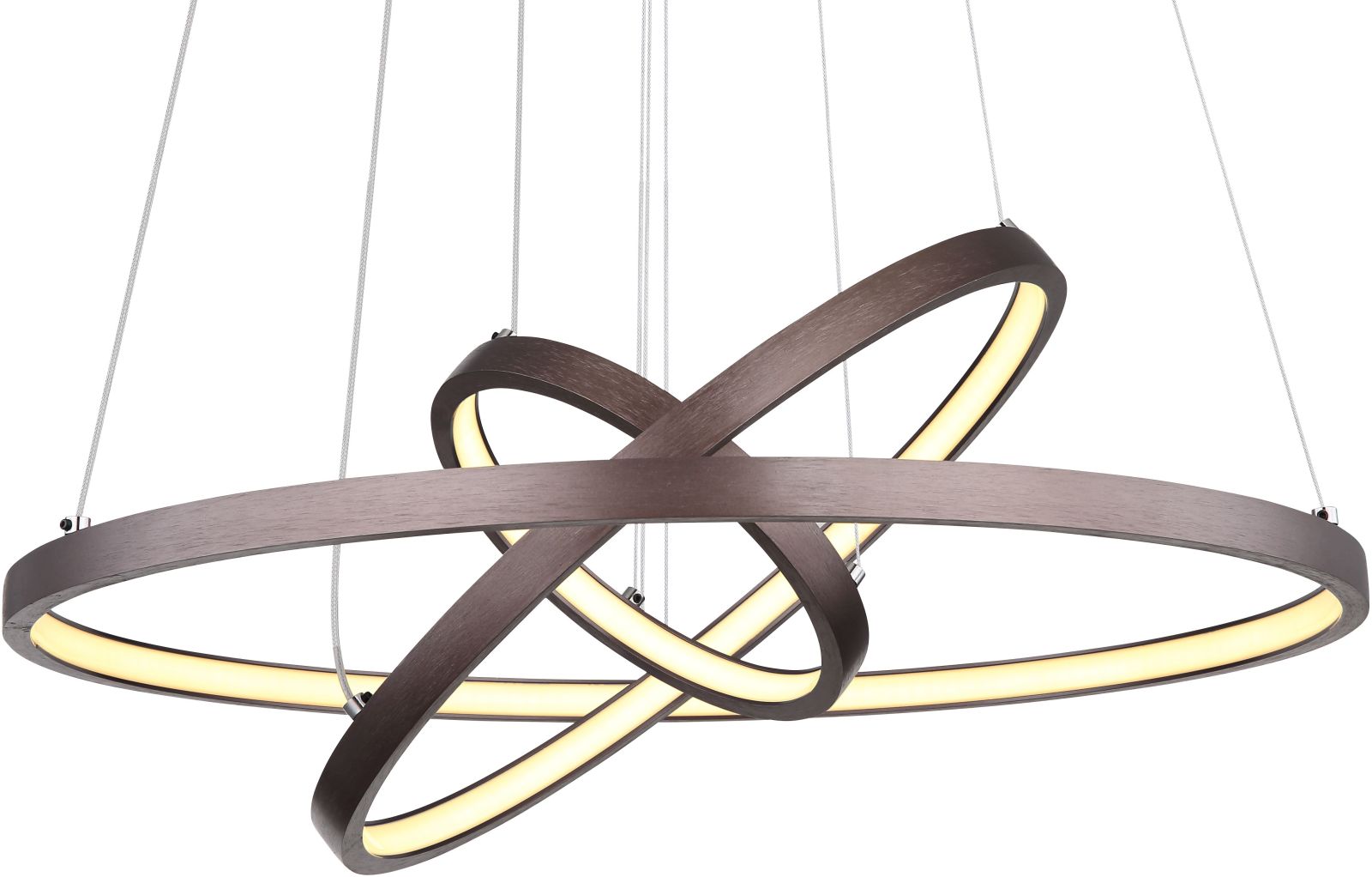 LED-Hängeleuchte - kaffeefarben matt - Ø 51 cm