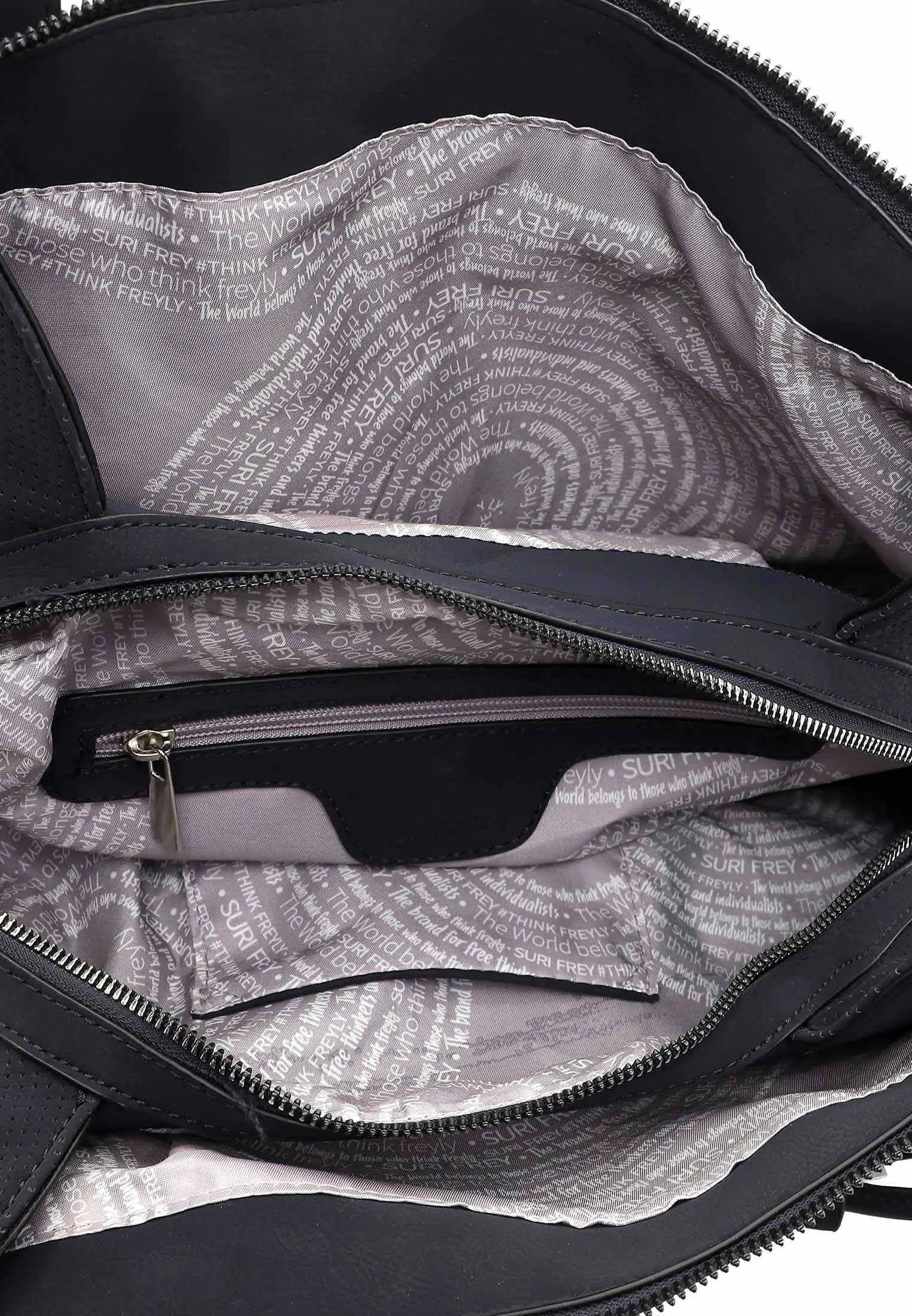 SURI FREY Shopper Blau Lederimitat
