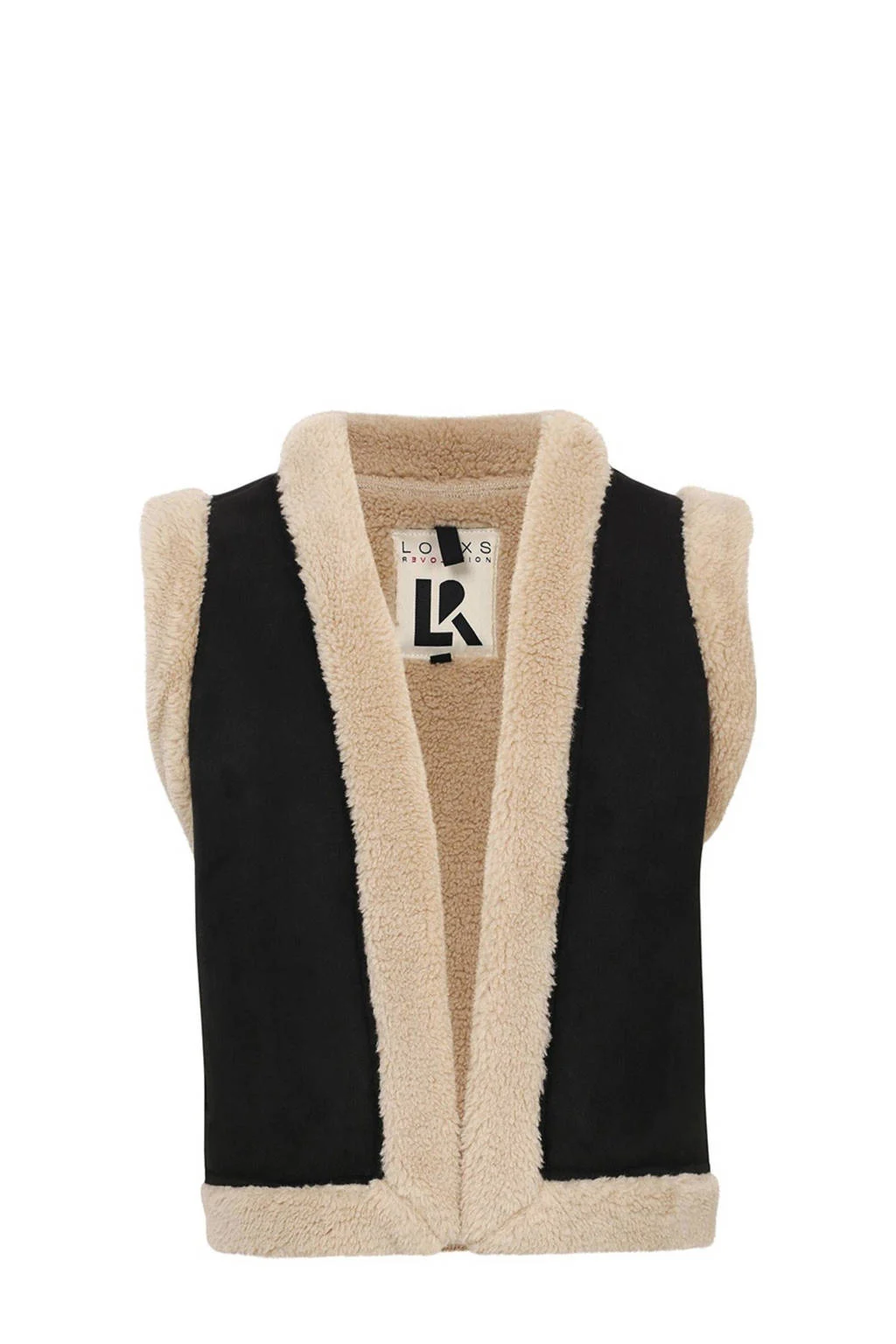 LOOXS gilet zwart/beige