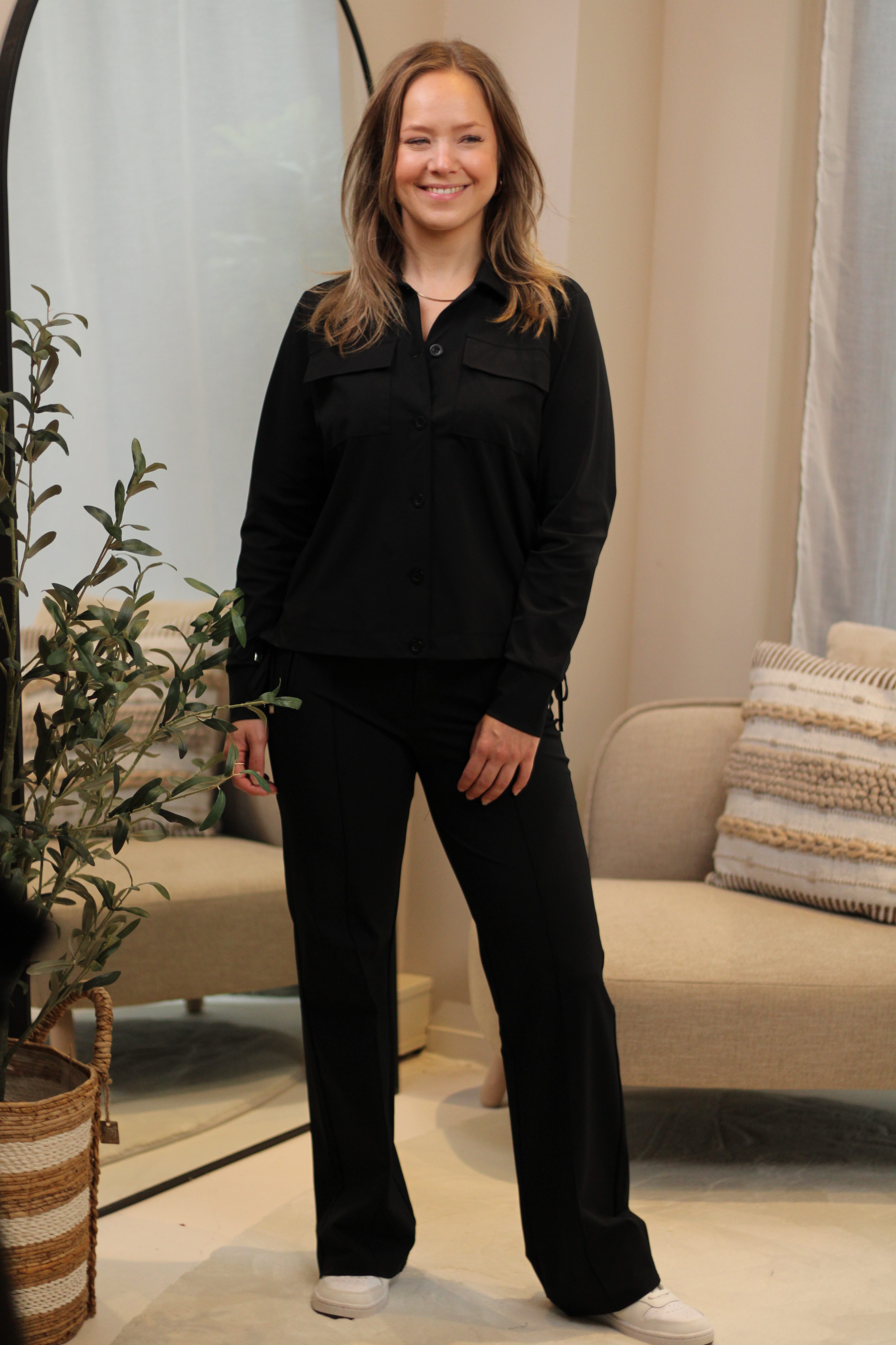 Zoso - Noura Wide Leg Travel Pants - Black