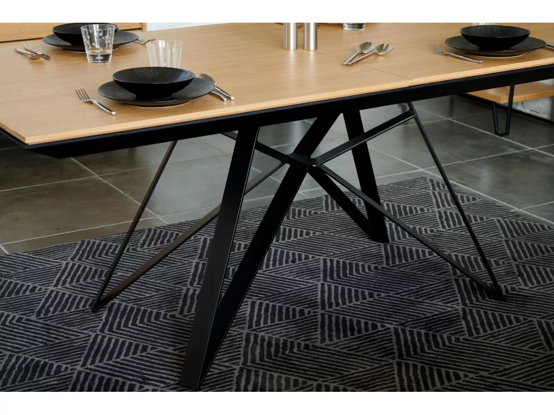 Table en bois extensible bois/métal L200/292 - SPIDER