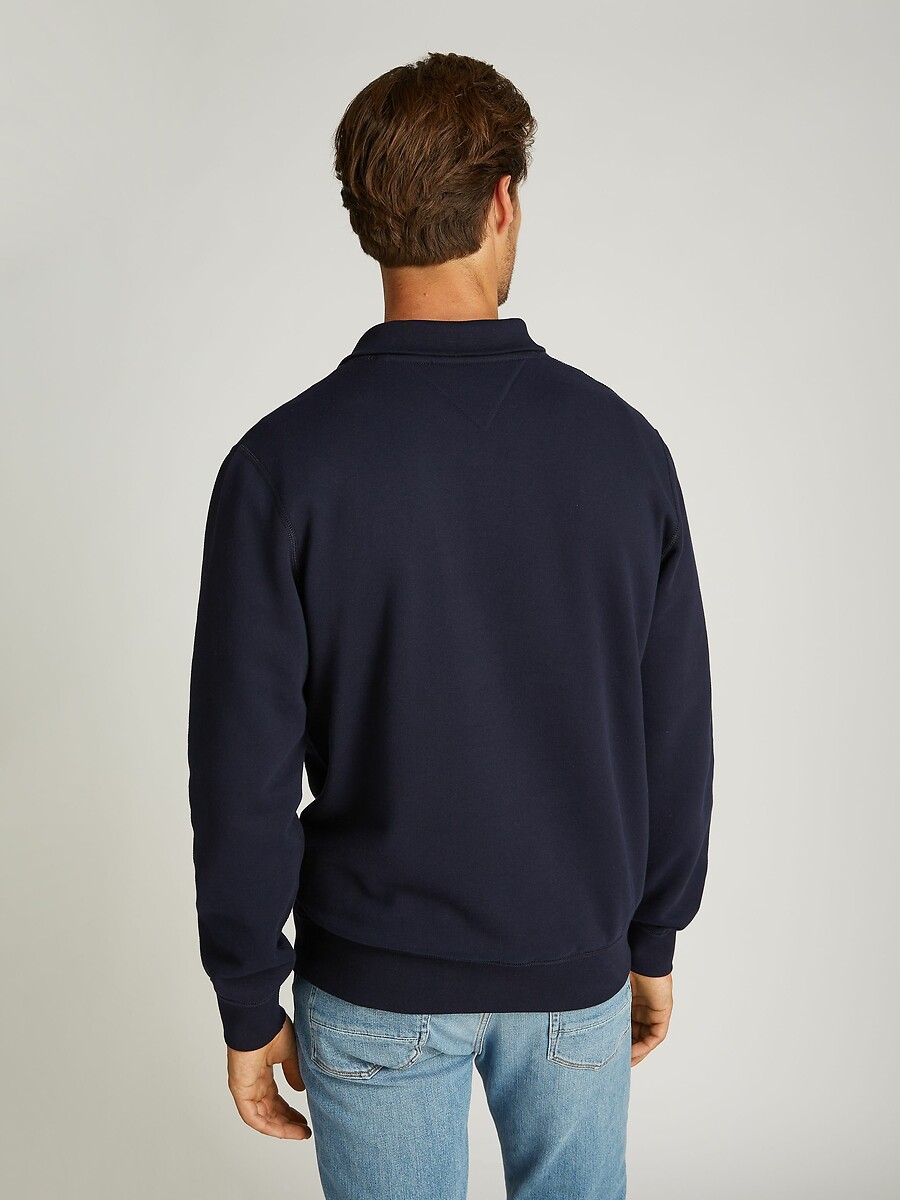 Suéter TOMMY HILFIGER com meio zíper, em fleece