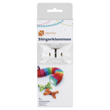 Clenchy Slingerklem wit - 4 stuks
