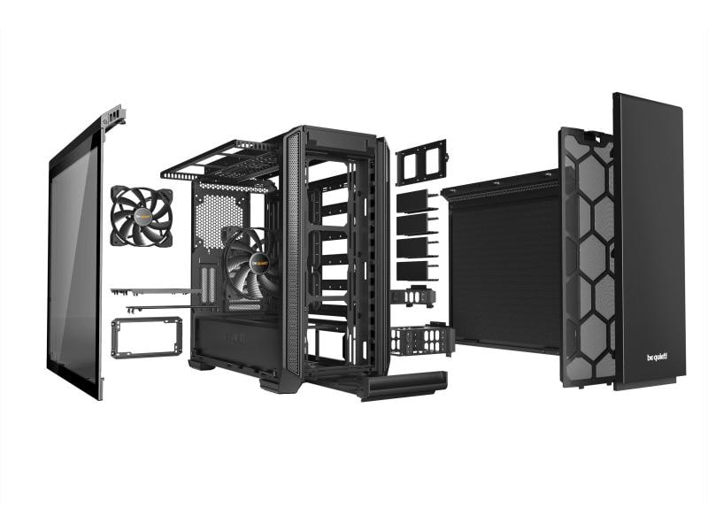be quiet! PC-Gehäuse Silent Base 601 Schwarz Fenster Geräuschunterdrückendes Gehäuse mit Seitenfenster