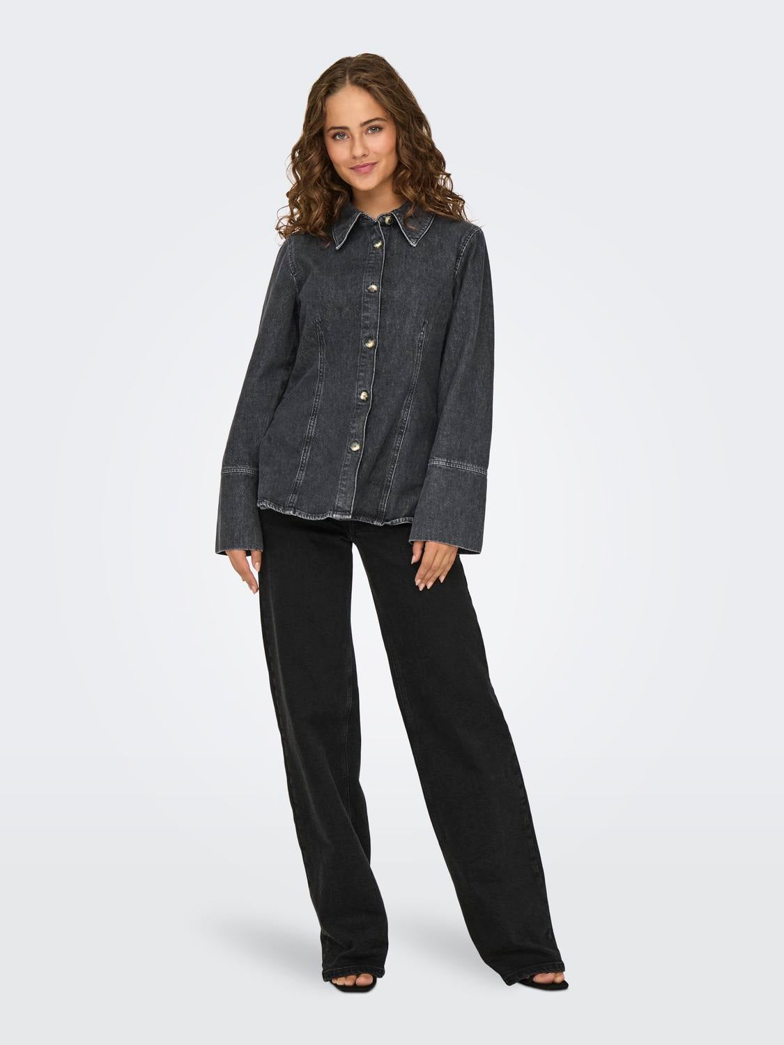 ONLNARA Jeanshemd Washed Black