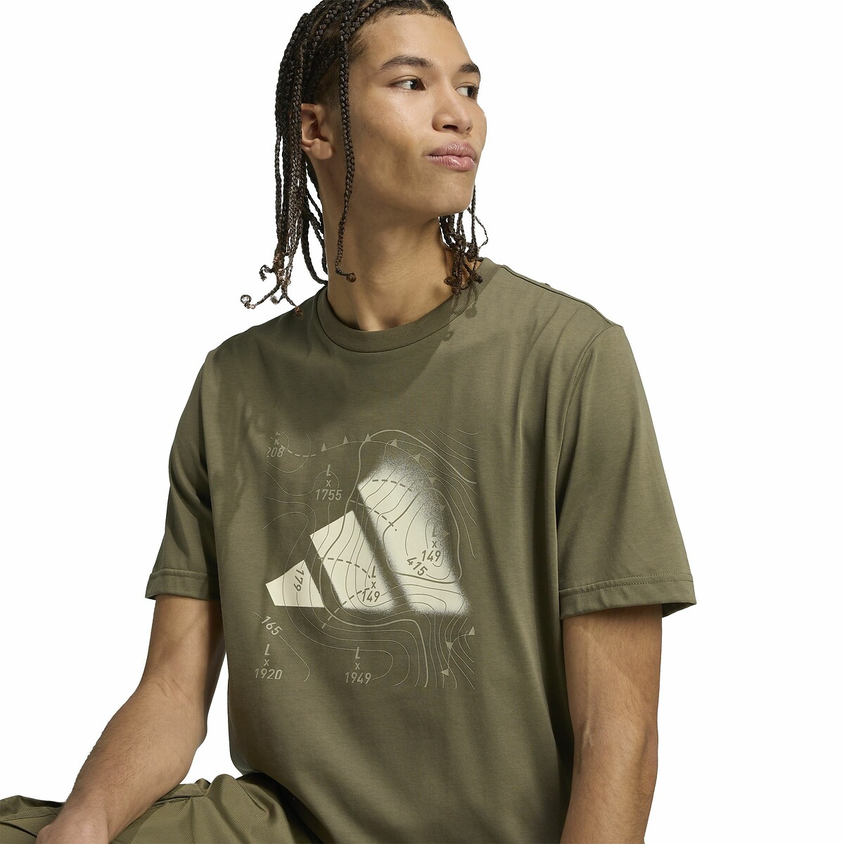 ADIDAS ROUPAS ESPORTIVAS<br>Camiseta de manga curta com estampa