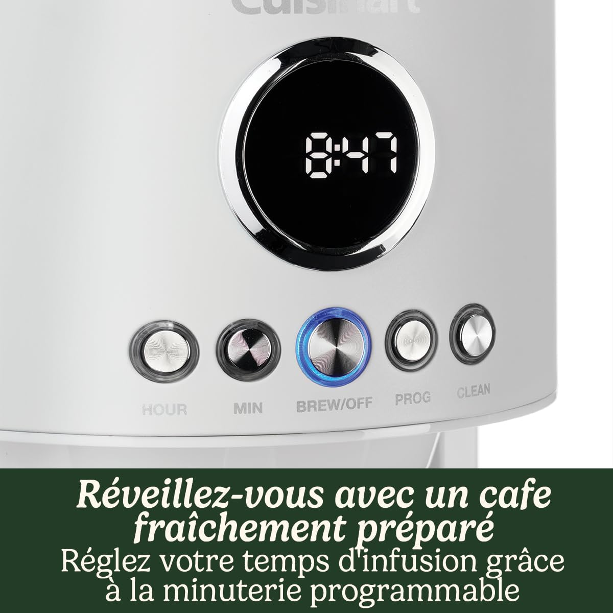 Cuisinart One Cup Grind And Brew - Machine à café avec broyeur intégré | Grain à moudre, Café filtre en portion individuelle | choisissez 3 tailles de tasse | Dosette filtrante réutilisable | Noir