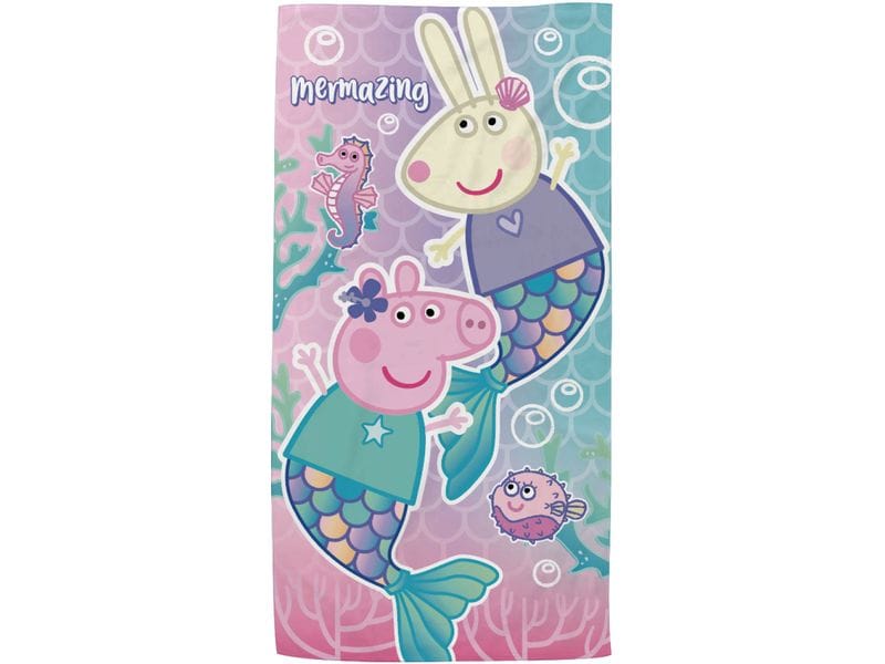 Arditex Badetuch Peppa Pig 70 x 140 cm, Mehrfarbig Mikrofaser Strandtuch