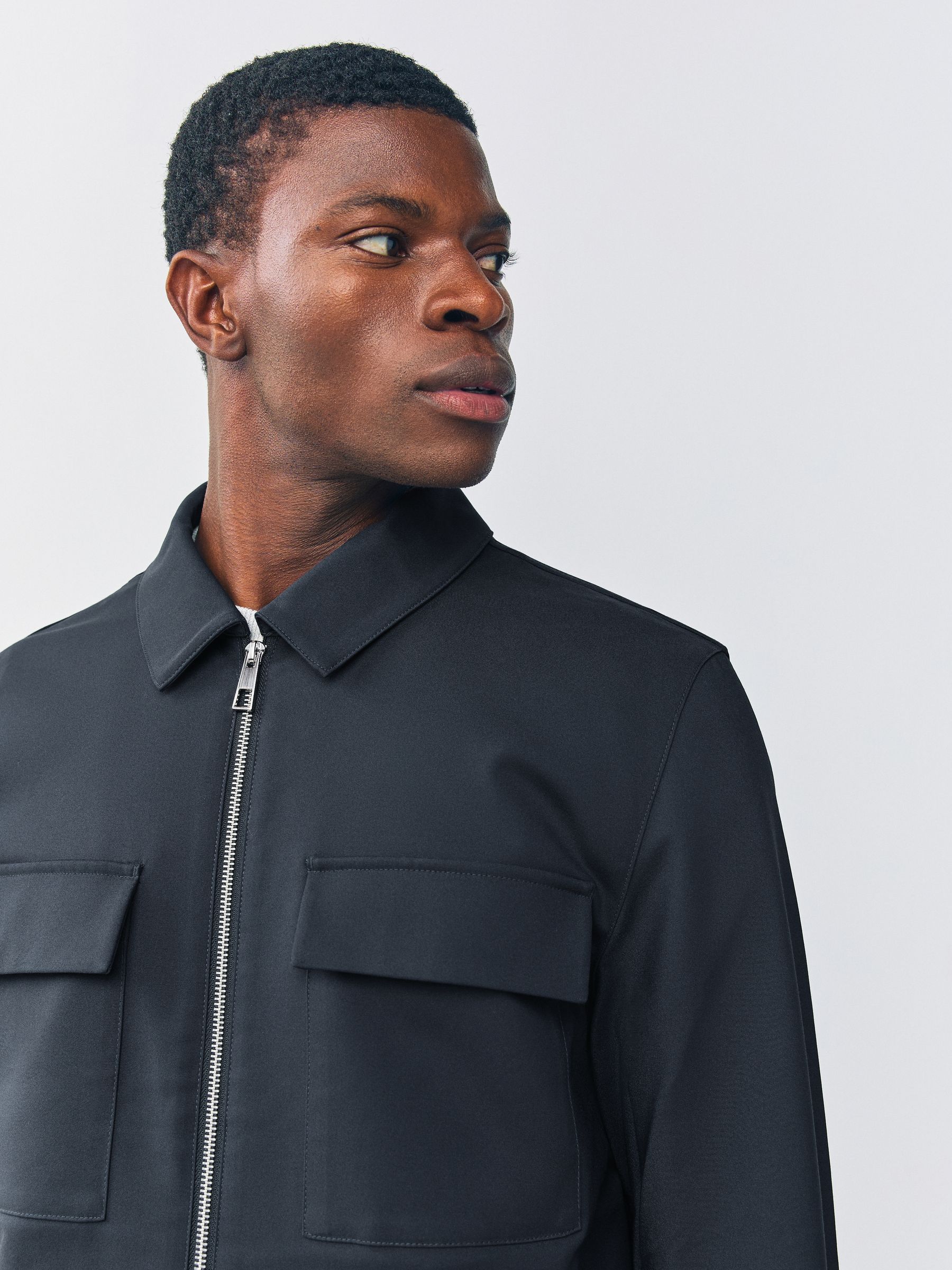 Donkerblauw - Slim technisch stretchy Jack