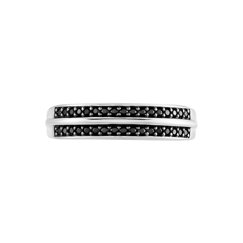 Bague Argent Blanc Agapios Oxydes De Zirconium