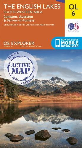 The English Lakes South-Western Area: Coniston, Ulverston & Barrow-in-Furness - OS Explorer Active OL 6 (Sheet map, folded)