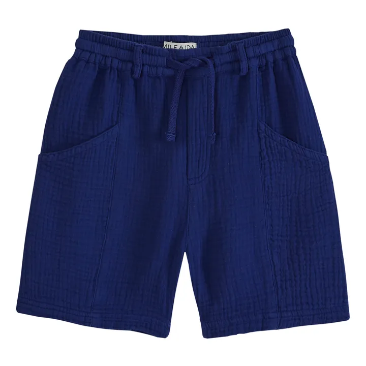 Emile et Ida Short Gaze de Coton | Bleu