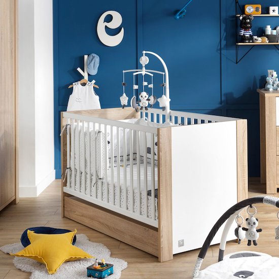 Antonin Lit évolutif   Bois / Blanc        70 x 140 cm   de               Sauthon Baby's Sweet Home