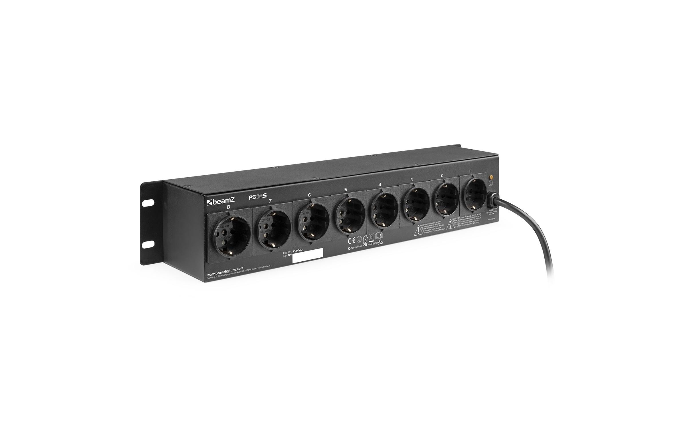 Lichtsteuerung PS08SSwitch Panel für Schuko Stecker, 8-Kanal