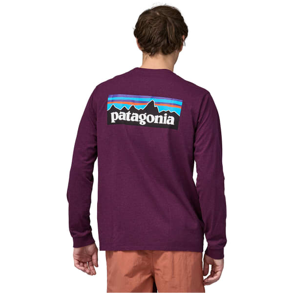 T-shirt PATAGONIA M'S L/S P-6 LOGO RESPONSIBILI-TEE NIGHT PLUM