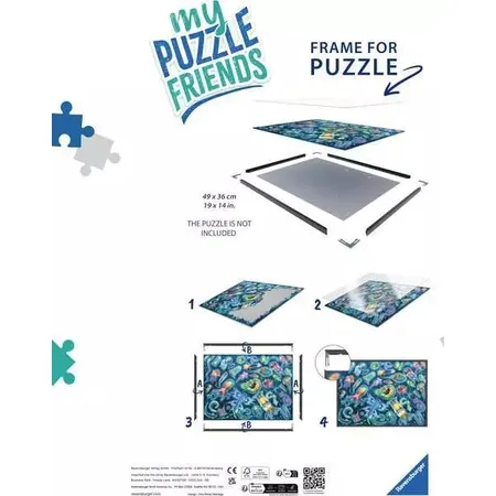 Ravensburger Puzzle-Rahmen schwarz 1000 Teile, Format 70 x 50 cm