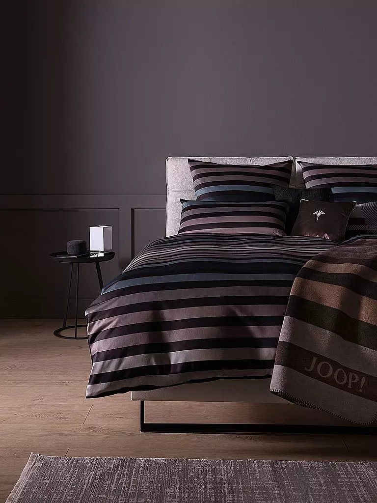 JOOP Satin Bettwäsche TONE 70x90cm/140x220cm Stone grau