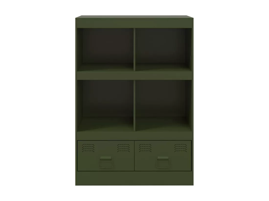 Buffet vert olive 67x39x95 cm acier