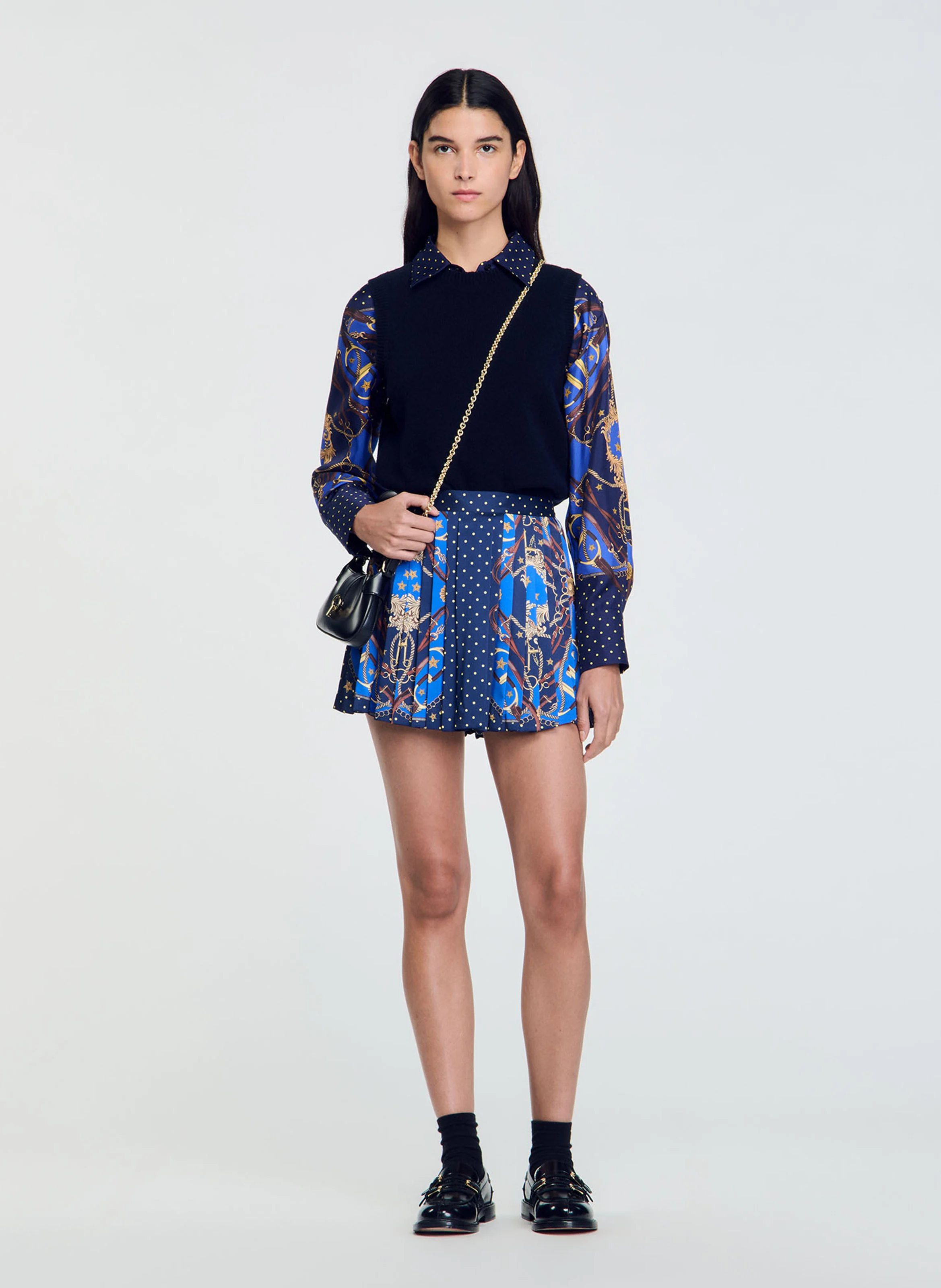 Short jupe plissé | Multicolore