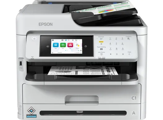 Epson WorkForce Pro WF-M5899DWF - Multifunktionsprinter - S/H - blækprinter - 216 x 297 mm (original) - A4/Legal (medie) - op til 25 spm (udskriver) - 330 ark - 33.6 Kbps - USB 2.0, Gigabit LAN, Wi-Fi(ac)
