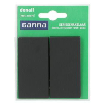 GAMMA Denali Serieschakelaar Mat Zwart