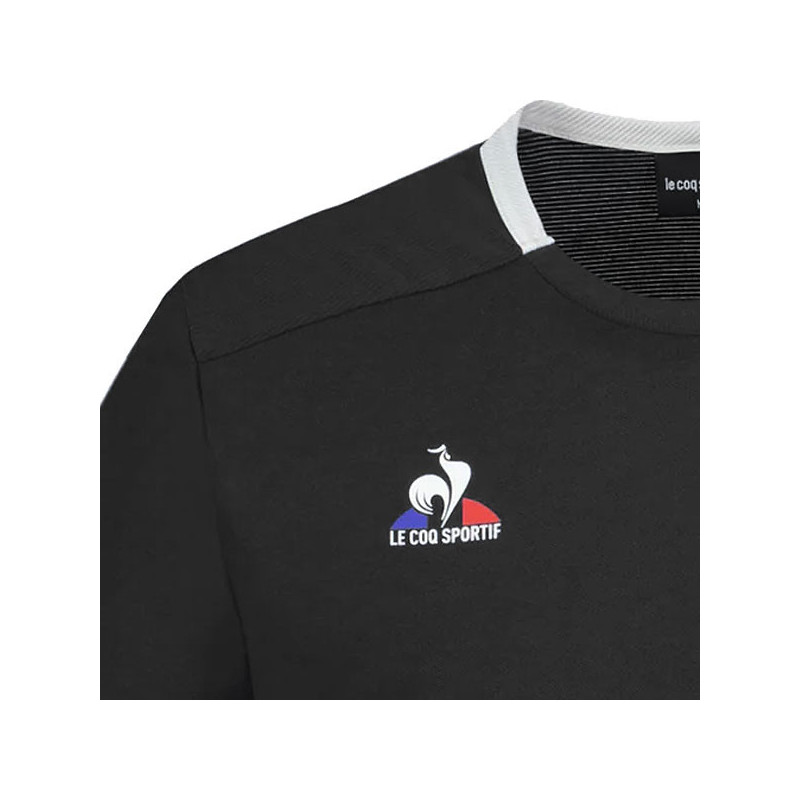 Tee-shirt tennis homme Le Coq Sportif N5 noir ou blanc