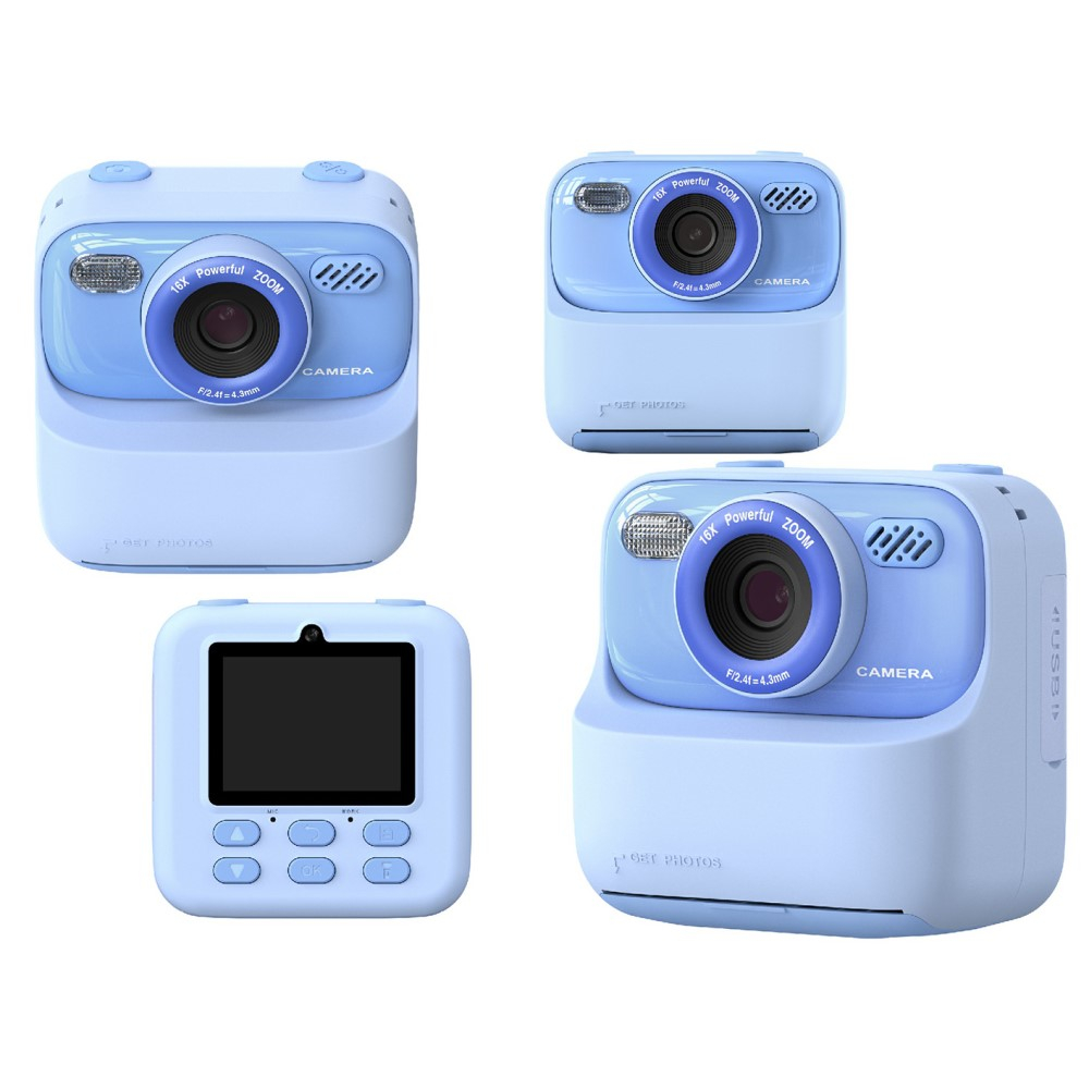 (48MP) Dual Kinder Sofortbild Kamera Fotoapparat mit 16-fach Digital Zoom LED Licht und 2.4