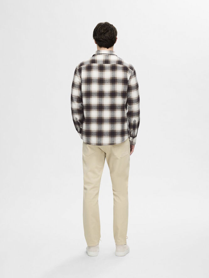 Selected Homme SLHREGOWEN-GRINDLE CHECK SHIRT LS Chocolate torte/checks