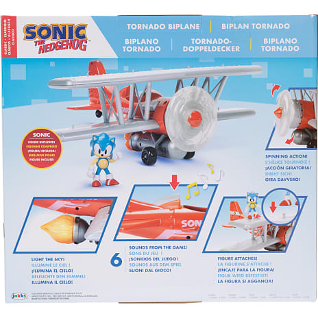 Sonic flyvemaskine m. sonic figur