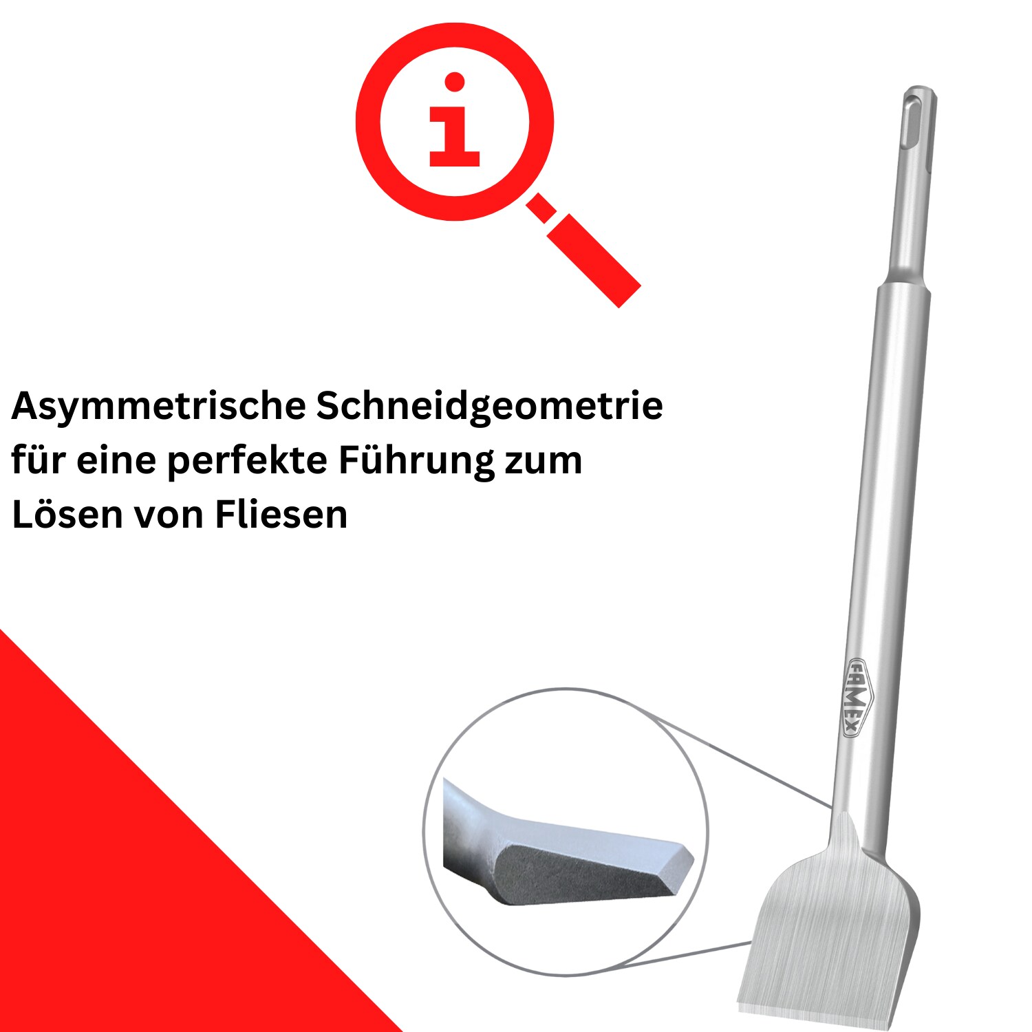 FAMEX 8341 Fliesenmeissel SDS-Plus 40x250 mm